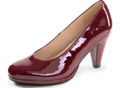 Andrea Conti, schicke Damen-Pumps, aus glänzendem Lackmaterial