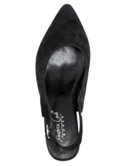 Andrea Conti Sling-Pumps aus weichem Samt-Chevreauleder