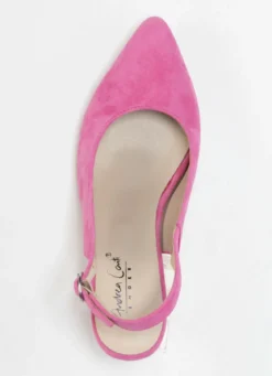 Andrea Conti Sling-Pumps aus weichem Samt-Chevreauleder