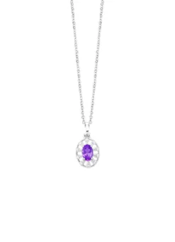 Anhänger mit echt Amethyst und synth. Zirkonia