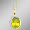 Anhänger mit echt Peridot und synth. Zirkonia
