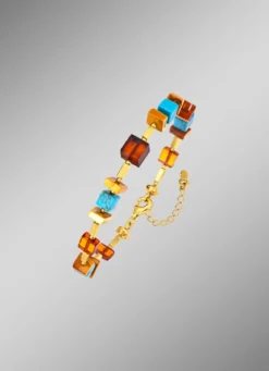 Armband mit Bernstein und Türkis