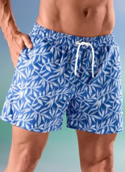 Badeshorts, allover dessiniert, Microfaser
