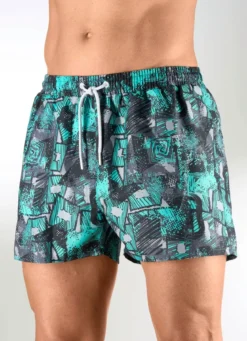 Badeshorts mit Seitentaschen, Microfaser