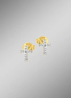Beliebte Ohrstecker mit 2 Diamanten