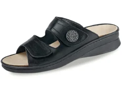 Bequeme Damen-Pantoletten, Weite F, mit herausnehmbarem Fußbett