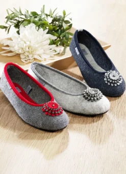 Bequemer Ballerina mit herausnehmbarer Einlegesohle