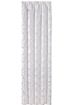 Übergardine mit hübschem Rosen-Dessin