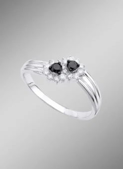 Bildschöner Damenring mit 16 Diamanten