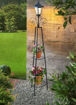 Blumenständer mit Solarleuchte