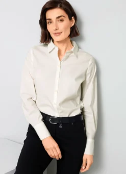Bluse mit Hemdkragen