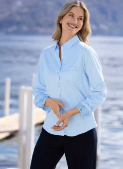 Bluse mit Hemdkragen