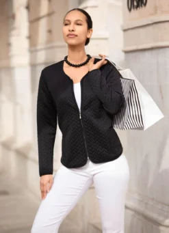 Blusenjacke mit Reißverschlussleiste