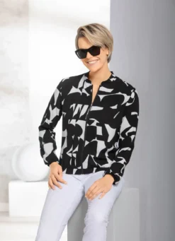 Blusenjacke mit Stehkragen