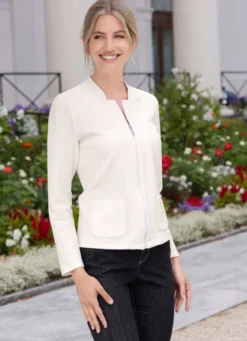 Blusenjacke mit Stehkragen