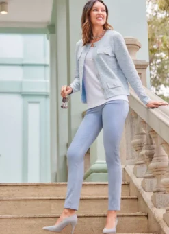 Blusenjacke mit Ziertaschen