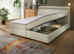 Boxspringbett auf hochwertigem Echtholzgestell