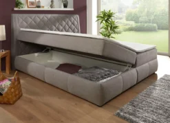 Boxspringbett mit Bettkasten und Topper