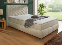 Boxspringbett mit Bettkasten und Topper