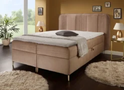 Boxspringbett mit Bettkasten und Topper