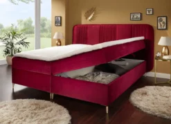 Boxspringbett mit Bettkasten und Topper