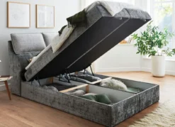 Boxspringbett mit Bettkasten und Kaltschaumtopper