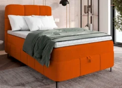 Boxspringbett mit Bettkasten und Topper