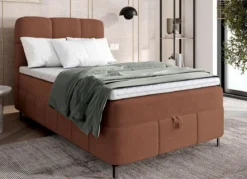 Boxspringbett mit Bettkasten und Topper