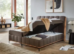 Boxspringbett mit Bettkästen und Kaltschaum-Topper