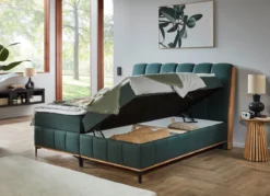 Boxspringbett mit Bettkästen und Kaltschaum-Topper