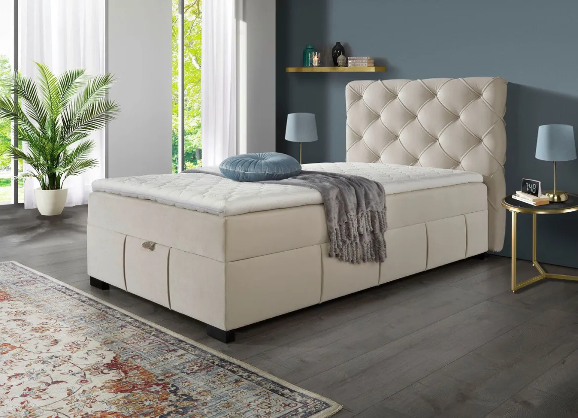 Boxspringbett mit Kaltschaumtopper