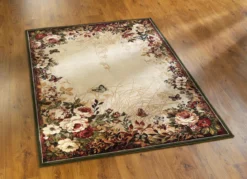 Brücken und Teppiche mit floralen Motiven