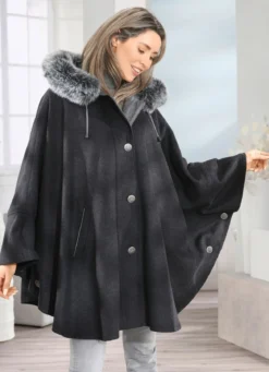 Cape mit Knopfleiste