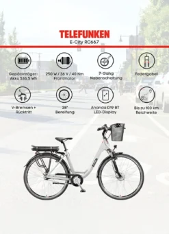 City-E-Bike RC667 von TELEFUNKEN
