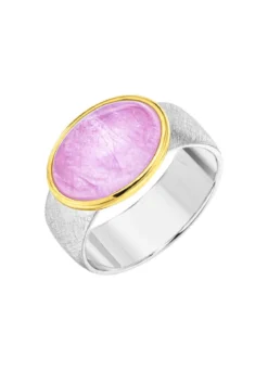 Damenring in Bicolor mit Milky-Kunzit