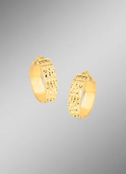 Diamantierte Creolen aus Gold