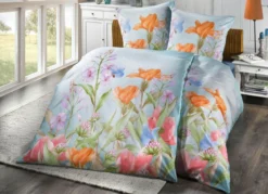 Dormisette Bettwäsche-Garnitur mit floralen Dessin