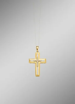 Durchbrochener Kreuz-Anhänger mit Brillanten