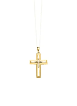 Durchbrochener Kreuz-Anhänger mit Brillanten