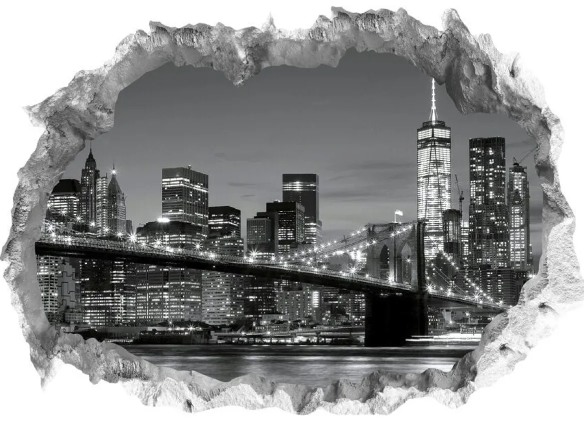 3D-Wand-Tattoo New York mit beeindruckendem 3D-Effekt