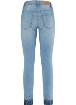 Edel-Jeans mit Fransensaum