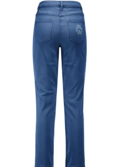 Edeljeans mit Stickerei in 7/8-Länge