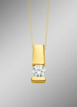 Edler Anhänger in Gelbgold mit Brillant