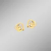 Elegante Knoten-Ohrstecker mit Zirkonia