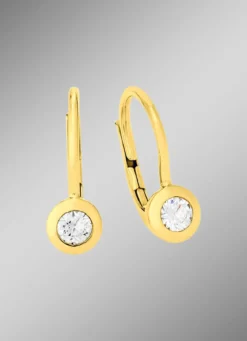 Elegante Ohrringe in Gelbgold mit Brillant