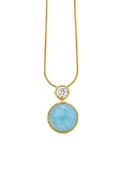 Elegante Raffinesse: Anhänger mit echtem, blauem Chalcedon
