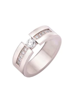 Eleganter Damenring mit synth. Zirkonia