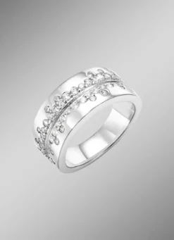 Eleganter Damenring mit synth. Zirkonia