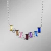 Eleganz in Silber: Halskette mit synth. Zirkonia