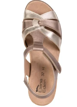 ELENA EDEN, bequeme Damen-Sandalen, Weite H, mit herausnehmbarem Fußbett